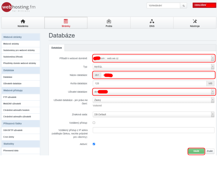 Soubor:ISPConfig Nová MySQL databáze formulář.png
